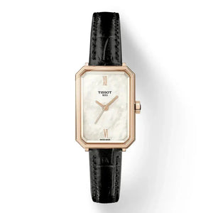 Tissot SRV White Mother of Pearl Dial Black Leather Strap Watch for Women - T160.110.36.113.00 Authentic Buy Shop Now