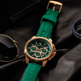 Maserati Successo Chronograph Green Dial Green Silicone Strap Watch for Men - R8871621038 Authentic Buy Shop Now