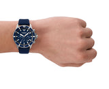 Emporio Armani World Explorer Chronograph Blue Dial Blue Nylon Strap Watch for Men - AR11588 Authentic Buy Shop Now