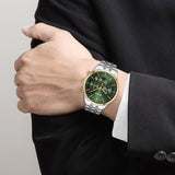 Hugo Boss Avery Chronograph Green Dial Silver Steel Strap Watch for Men - 1514159 Authentic Buy Shop Now