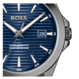 Hugo Boss Strike Blue Dial Gunmetal Grey Steel Strap Watch for Men - 1514175 Authentic Buy Shop Now
