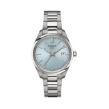 Tissot PR 100 Ice Blue Dial Silver Steel Strap Watch for Women - T150.210.11.351.00 Authentic Buy Shop Now
