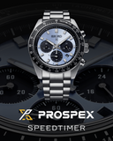 Seiko Prospex Speedtimer 41.4 Solar Chronograph Blue Dial Silver Steel Strap Watch for Men - SSC935 Authentic Buy Shop Now