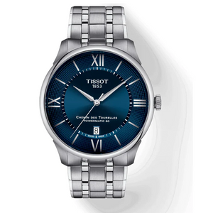 Tissot Chemin Des Tourelles Powermatic 80 Blue Dial Silver Steel Strap Watch for Men - T139.407.11.048.00 Authentic Buy Shop Now