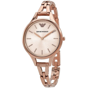 Emporio Armani Aurora Rose Gold Dial Rose Gold Steel Strap Watch for Women - AR11055 Authentic Buy Shop Now