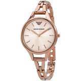 Emporio Armani Aurora Rose Gold Dial Rose Gold Steel Strap Watch for Women - AR11055 Authentic Buy Shop Now