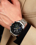 Maserati Traguardo Chronograph Black Dial Silver Steel Strap Watch for Men - R8873612061 Authentic Buy Shop Now