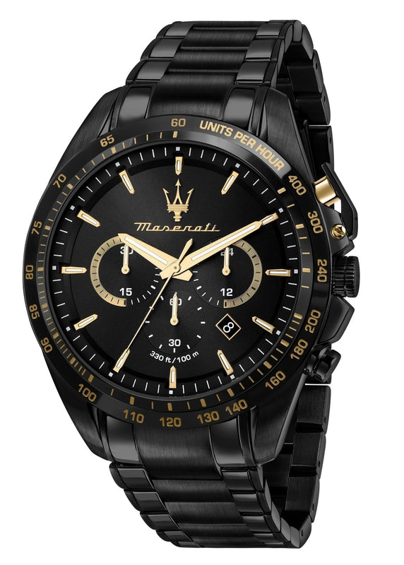 Maserati Traguardo Limited Edition Chronograph Black Dial Black Steel Strap Watch for Men - R8873612051 Authentic Buy Shop Now