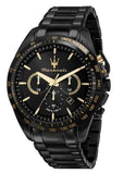 Maserati Traguardo Limited Edition Chronograph Black Dial Black Steel Strap Watch for Men - R8873612051