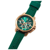 Maserati Successo Chronograph Green Dial Green Silicone Strap Watch for Men - R8871621038 Authentic Buy Shop Now