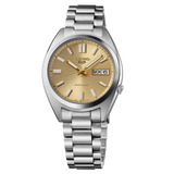 Seiko 5 Sports Automatic Gold Dial Silver Steel Strap Watch for Men - SRPL59K1 Authentic Buy Shop Now