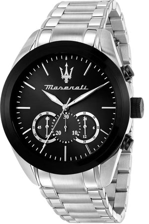 Maserati Traguardo Chronograph Limited Edition Black Dial Silver Steel Strap Watch for Men - R8873612062 Authentic Buy Shop Now