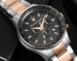 Maserati SFIDA Chronograph Grey Dial Two Tone Steel Strap Watch for Men - R8873640021 Authentic Buy Shop Now