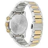 Versace Greca Dome Chronograph Green Dial Two Tone Steel Strap Watch for Men - VE6K00423 Authentic Buy Shop Now