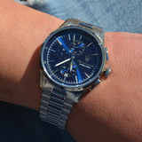 Maserati Sorpasso Chronograph Blue Dial Silver Steel Strap Watch for Men - R8873624004 Authentic Buy Shop Now