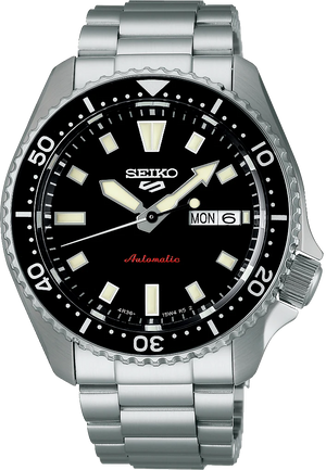 Seiko 5 Sports SKX Automatic Black Dial Silver Steel Strap Watch for Men - SRPL85K1 Authentic Buy Shop Now
