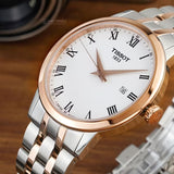 Tissot T Classic Dream Quartz White Dial Two Tone Steel Strap Watch for Men - T129.410.22.013.00 Authentic Buy Shop Now