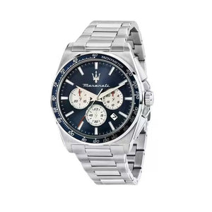 Maserati Velocità Chronograph Blue Dial Silver Steel Strap Watch for Men - R8873652005 Authentic Buy Shop Now