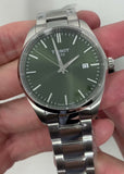 Tissot PR 100 Green Dial Silver Steel Strap Watch for Men - T150.410.11.091.00 Authentic Buy Shop Now