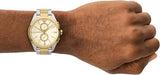 Emporio Armani Elegant Chronograph Cream Dial Two Tone Steel Strap Watch for Men - AR11605 Authentic Buy Shop Now