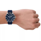 Emporio Armani World Explorer Chronograph Blue Dial Blue Nylon Strap Watch for Men - AR11588 Authentic Buy Shop Now