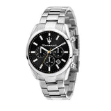 Maserati Attrazione Chronograph Black Dial Silver Steel Strap Watch for Men - R8853151010 Authentic Buy Shop Now