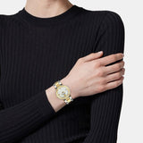 Versace Reve Analog White Dial Two Tone Steel Strap Watch for Women - VE8B00724 Authentic Buy Shop Now