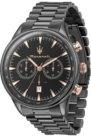 Maserati Tradizione Chronograph Black Dial Black Steel Strap Watch for Men - R8873646001 Authentic Buy Shop Now