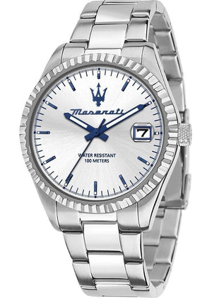 Maserati Competizione Silver Dial Silver Steel Strap Watch for Men - R8853100045 Authentic Buy Shop Now