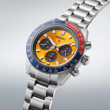 Seiko Prospex Solar Chronograph 1969 Re-interpretation Orange Dial Silver Steel Strap Watch for Men - SSC947 Authentic Buy Shop Now