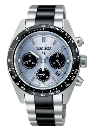 Seiko Prospex Speedtimer Solar Chronograph Limited Edition Blue Dial Two Tone Steel Strap Watch for Men - SSC909 Authentic Buy Shop Now