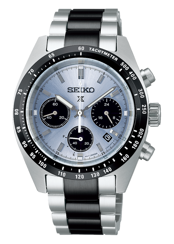 Seiko Prospex Speedtimer Solar Chronograph Limited Edition Blue Dial Two Tone Steel Strap Watch for Men - SSC909 Authentic Buy Shop Now