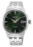 Seiko Presage Cocktail Time Automatic Green Dial Silver Steel Strap Watch for Men - SRPE15J1 Authentic Buy Shop Now
