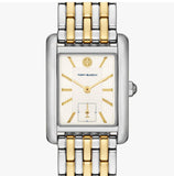 Tory Burch Eleanor White Dial Two Tone Steel Strap Watch for Women - TBW1070 Authentic Buy Shop Now