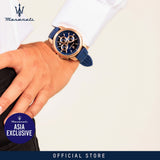 Maserati Successo Chronograph Blue Dial Blue Silicone Strap Watch for Men - R8871621034 Authentic Buy Shop Now