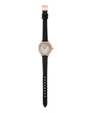 Emporio Armani Mia Mother of Pearl Dial Black Leather Strap Watch for Women - AR11598 Authentic Buy Shop Now