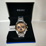 Seiko Solar Prospex Diver Speedtimer Chronograph Limited Edition Brown Dial Silver Steel Strap Watch for Men - SSC951 Authentic Buy Shop Now