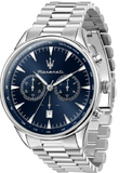 Maserati Tradizione Chronograph Blue Dial Silver Steel Strap Watch for Men - R8873646005 Authentic Buy Shop Now