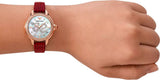 Emporio Armani Mia Mother of Pearl Dial Red Leather Strap Watch for Women - AR11646 Authentic Buy Shop Now
