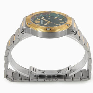 Versace Greca Logo Diver Quartz Green Dial Two Tone Steel Strap Watch for Men - VE8G00524 Authentic Buy Shop Now