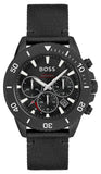 Hugo Boss Admiral Chronograph Black Dial Black Nylon Strap Watch for Men - 1513918 Authentic Buy Shop Now