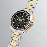 Maserati Velocità Chronograph Black Dial Two Tone Steel Strap Watch for Men - R8873652003 Authentic Buy Shop Now