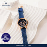 Maserati Successo Chronograph Blue Dial Blue Silicone Strap Watch for Men - R8871621034 Authentic Buy Shop Now