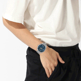 Hugo Boss Skytraveller Chronograph Blue Dial Silver Mesh Strap Watch for Men - 1514149 Authentic Buy Shop Now
