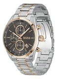 Hugo Boss Grand Prix Chronograph Grey Dial Two Tone Steel Strap Watch for Men - 1514252 Authentic Buy Shop Now