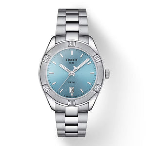Tissot PR 100 Sport Chic Lady Blue Dial Silver Steel Strap Watch for Women - T101.910.11.351.00 Authentic Buy Shop Now