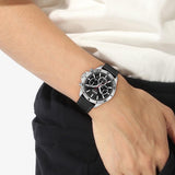 Hugo Boss Troper Chronograph Black Dial Black Leather Strap Watch for Men - 1514055 Authentic Buy Shop Now
