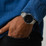 Lacoste Moon Multifunction Blue Dial Silver Mesh Strap Watch for Men - 2011024 Authentic Buy Shop Now