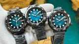 Seiko 5 Sports Automatic Turquoise Dial Grey Steel Strap Watch for Men - SRPC65J1 Authentic Buy Shop Now