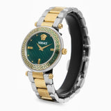 Versace Reve Analog Green Dial Two Tone Steel Strap Watch for Women - VE8B00524 Authentic Buy Shop Now
